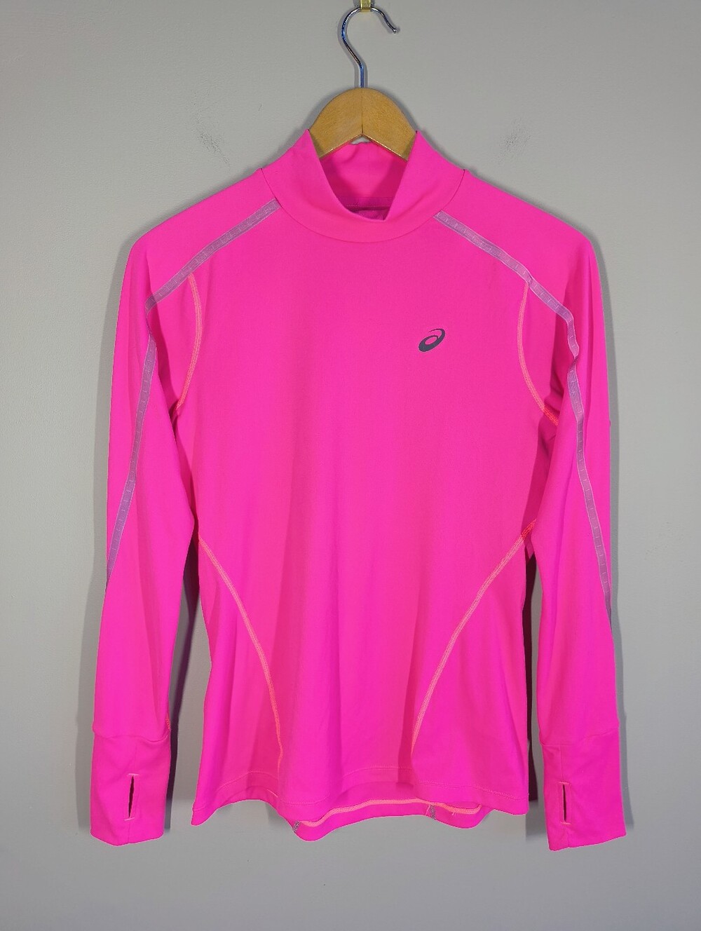 ASICS Women's Bright Pink Long Sleeve Fitness Top, Size M